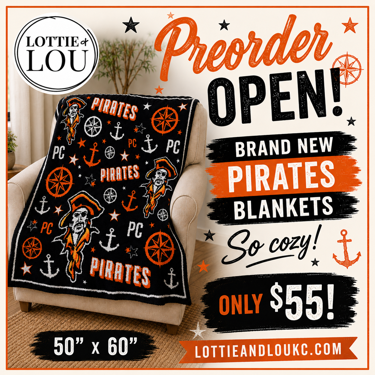 ***Pre-Order*** Pirates Blanket