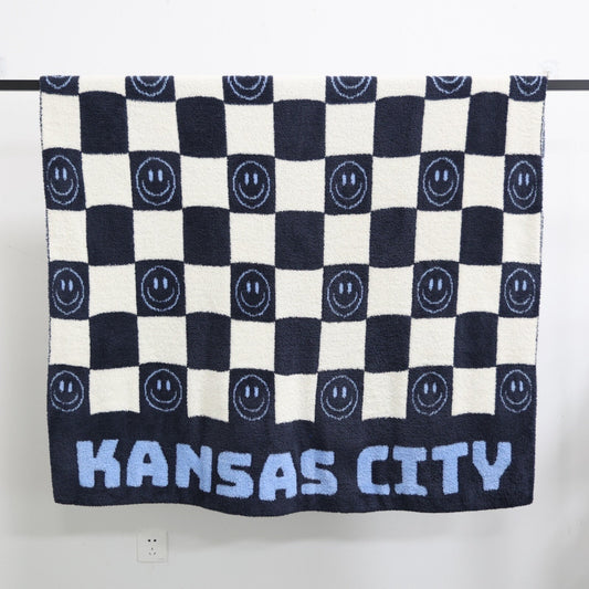 Large Kansas City Men’s Soccer Blanket, 100% Polyester Microfiber Blanket, Soft sports blanket, soccer blanket, Kansas City Baseball Bkanket