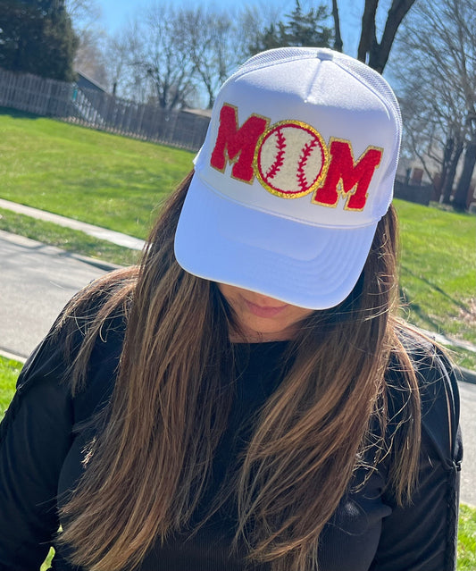 Baseball Mom Hat, Softball Mom Patch Hat, Trucker Hat, Trucker Hat, Baseball Hat, Softball Trucker Hat, Mom Hat