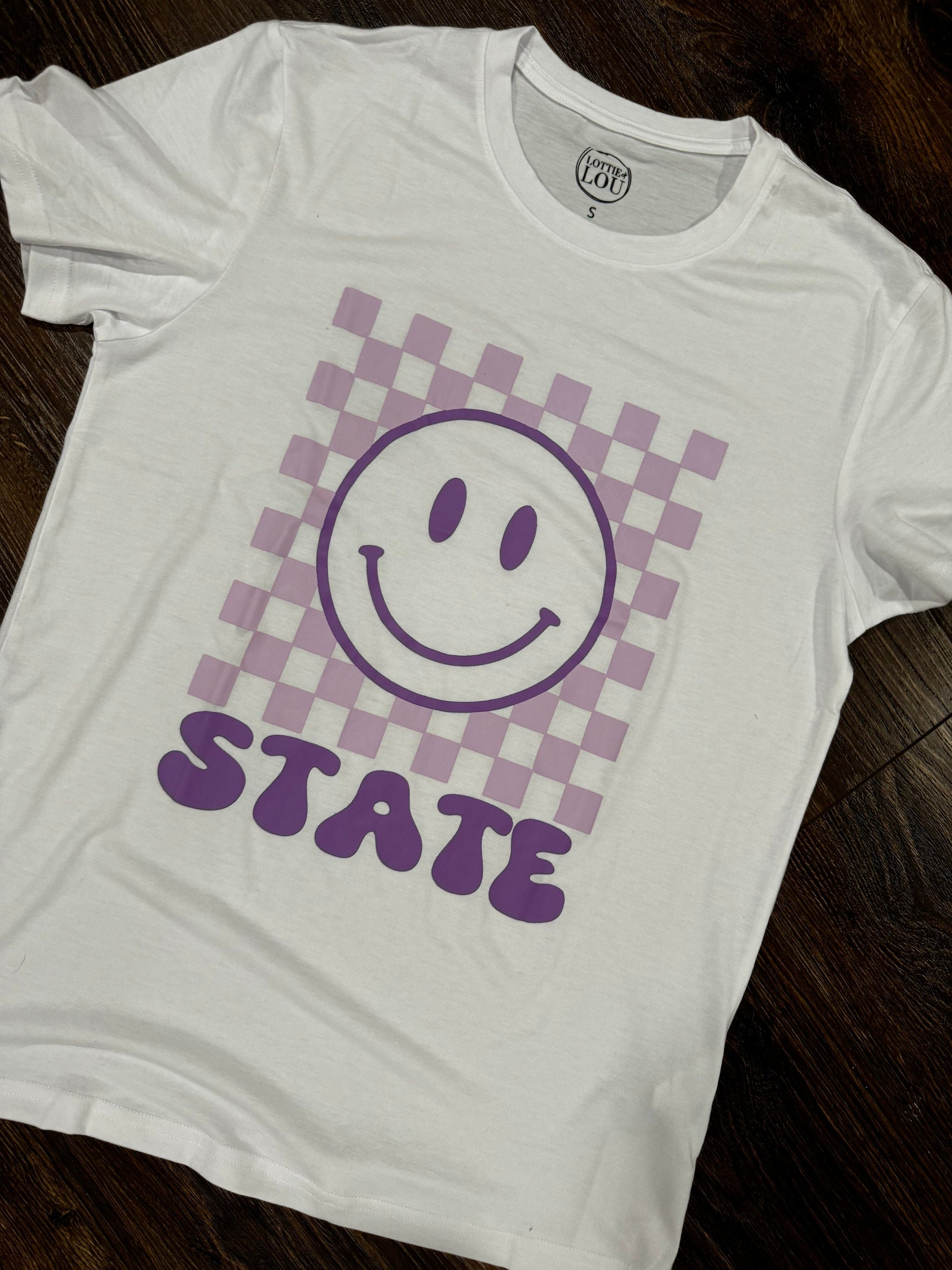 Kansas State Women’s Graphic T-Shirt, Smile T-Shirt, Kansas State Football T-Shirt, Graduation Gift 2024