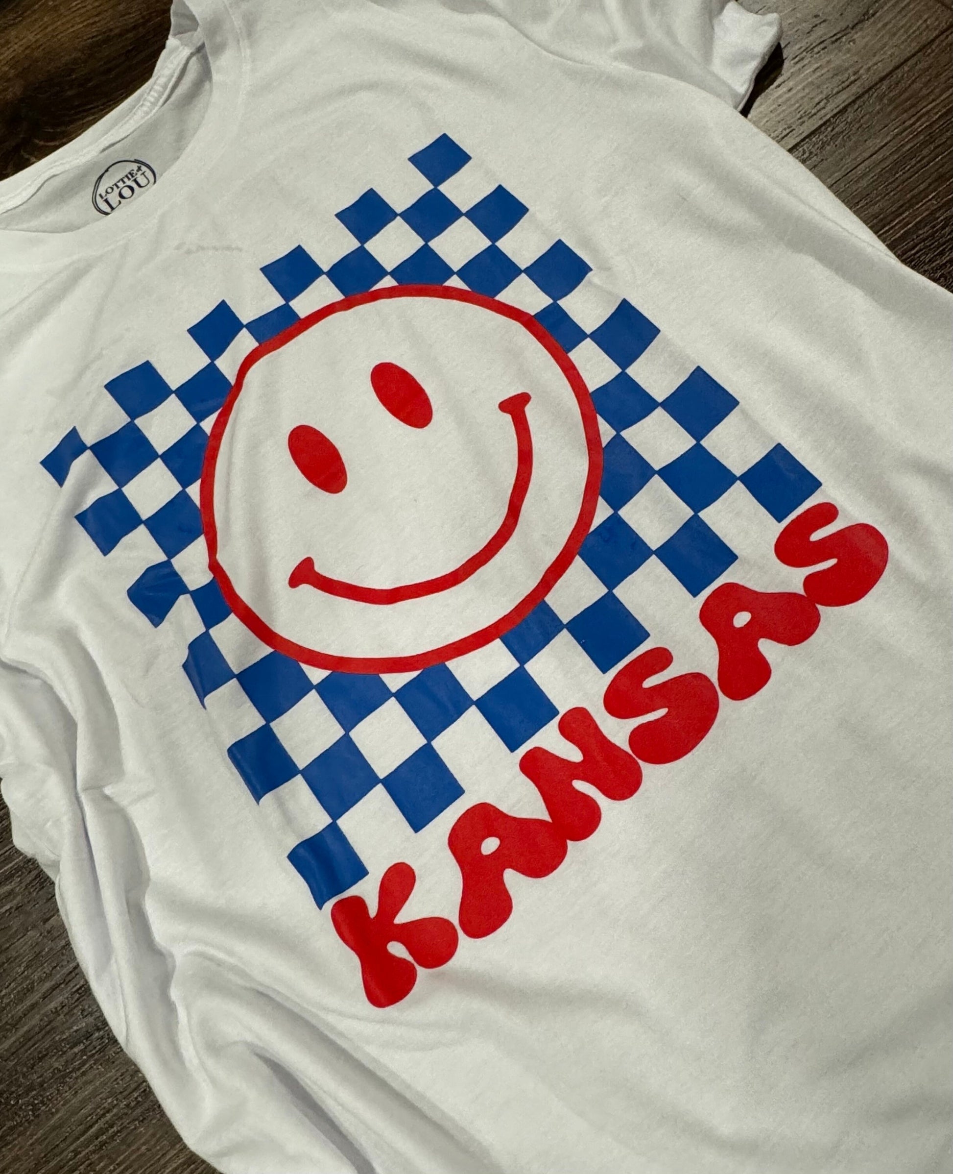 Kansas Women’s Graphic T-Shirt, Smile T-Shirt, Kansas Basketball T-Shirt, Graduation Gift 2024