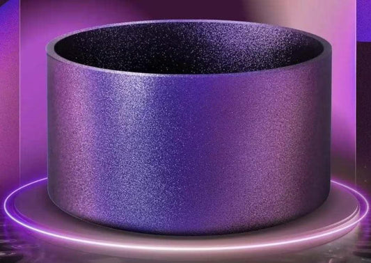 Lustrous plum silicone tumbler sleeve