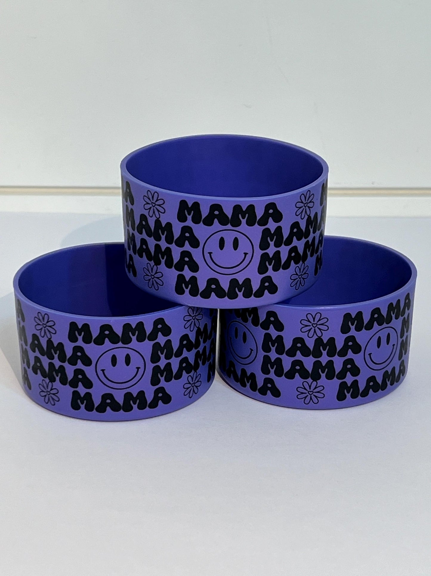 Mama purple shimmer silicone tumbler sleeve
