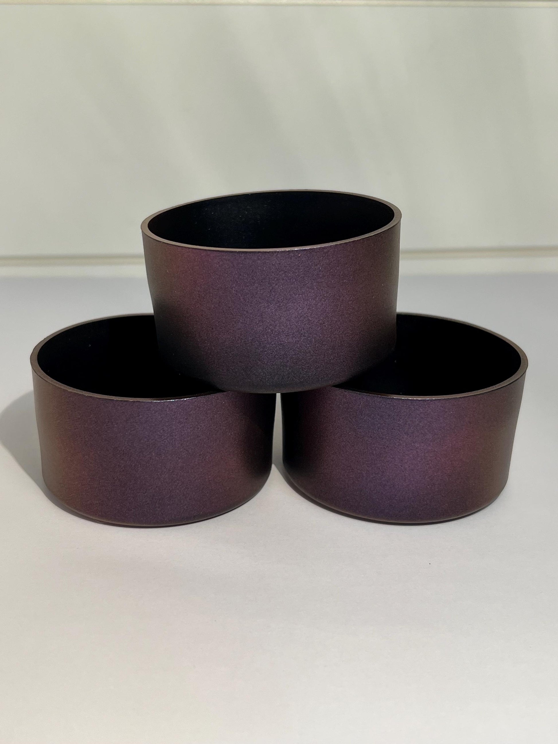 Lustrous plum silicone tumbler sleeve