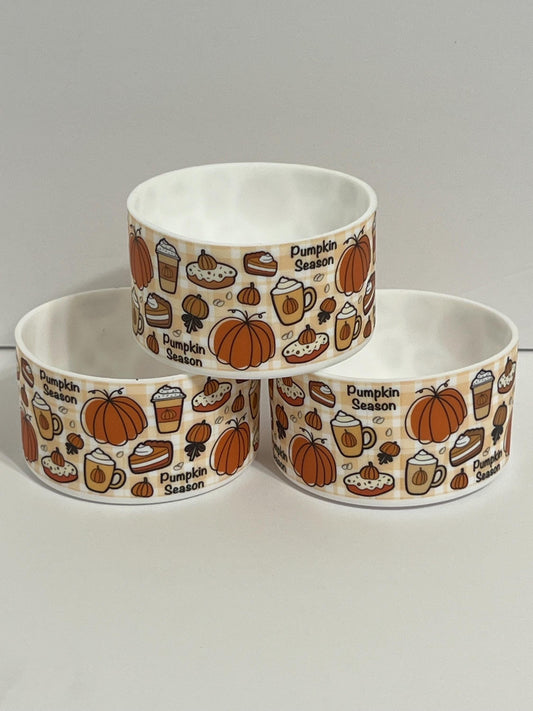 Pumpkin season silicone tumbler sleeve