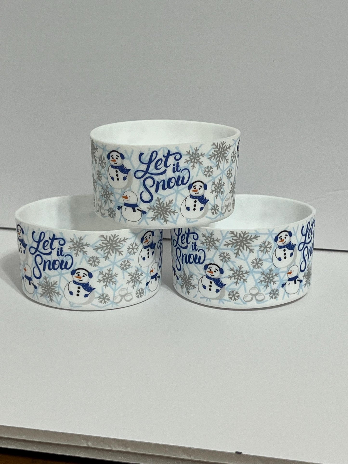 Snowman silicone tumbler sleeve