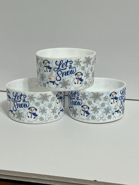 Snowman silicone tumbler sleeve