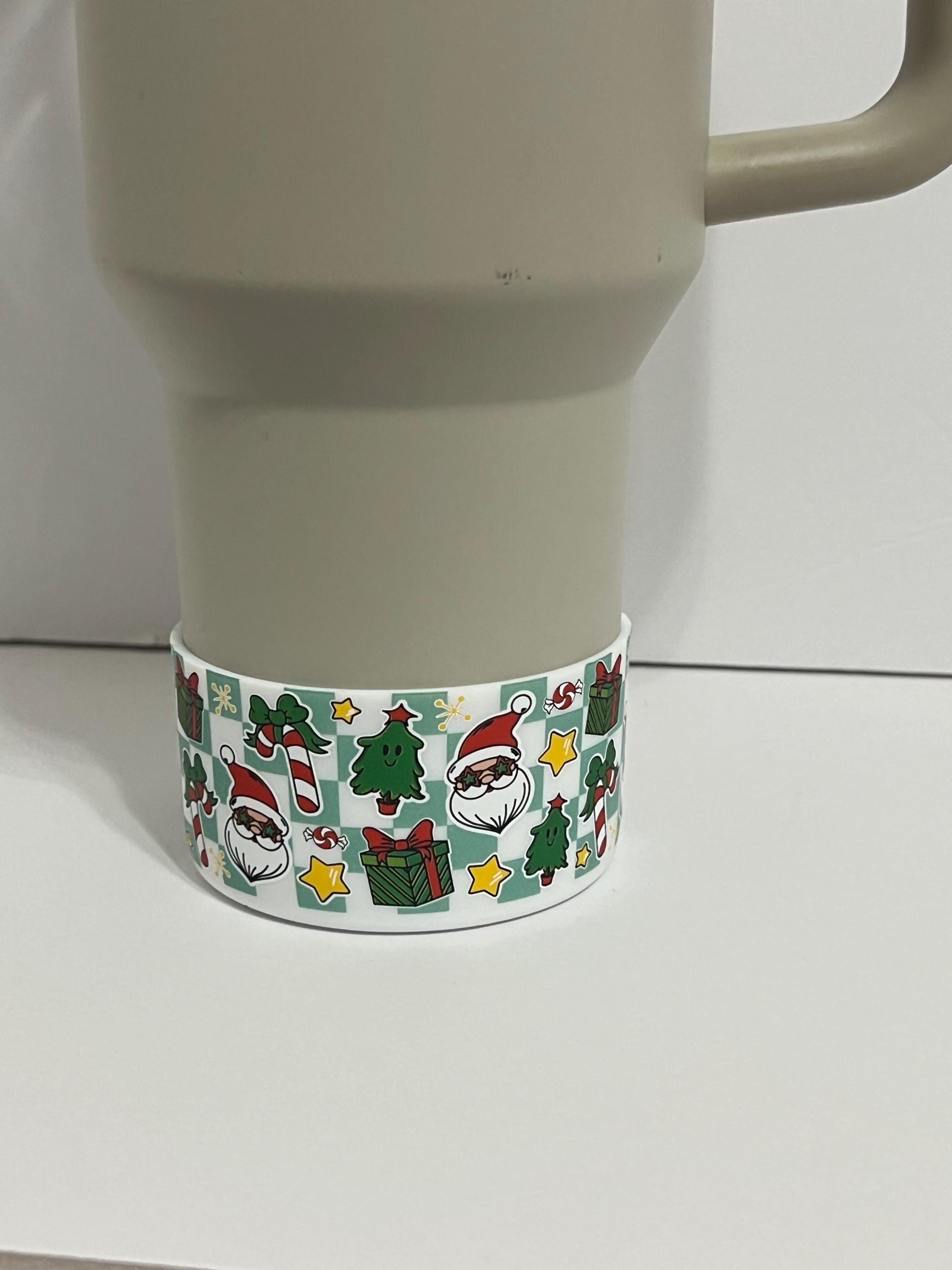 Christmas silicone tumbler sleeve