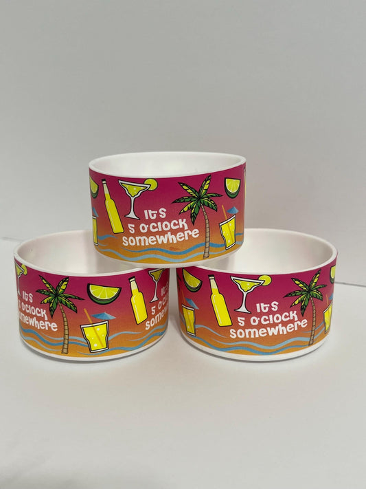 5 o'clock somewhere silicone tumbler sleeve