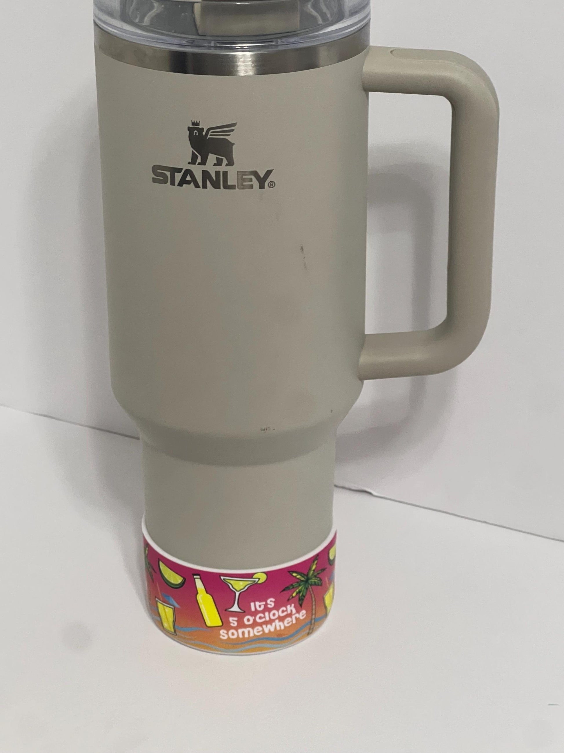 5 o'clock somewhere silicone tumbler sleeve