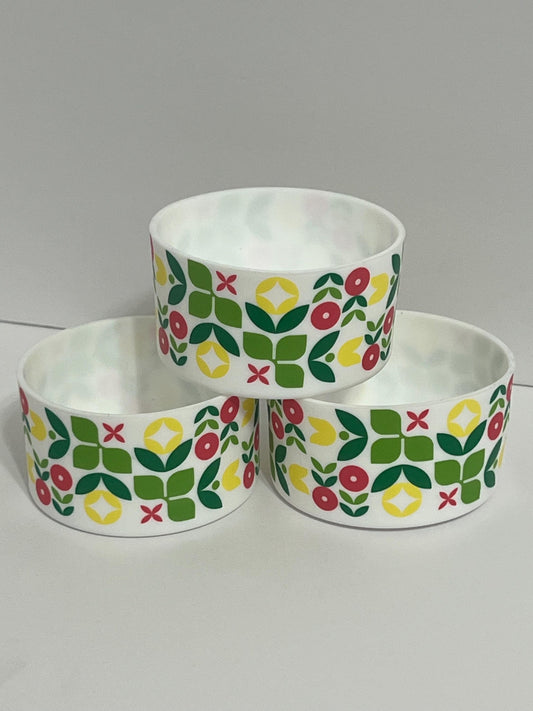 Modern Floral silicone tumbler sleeve
