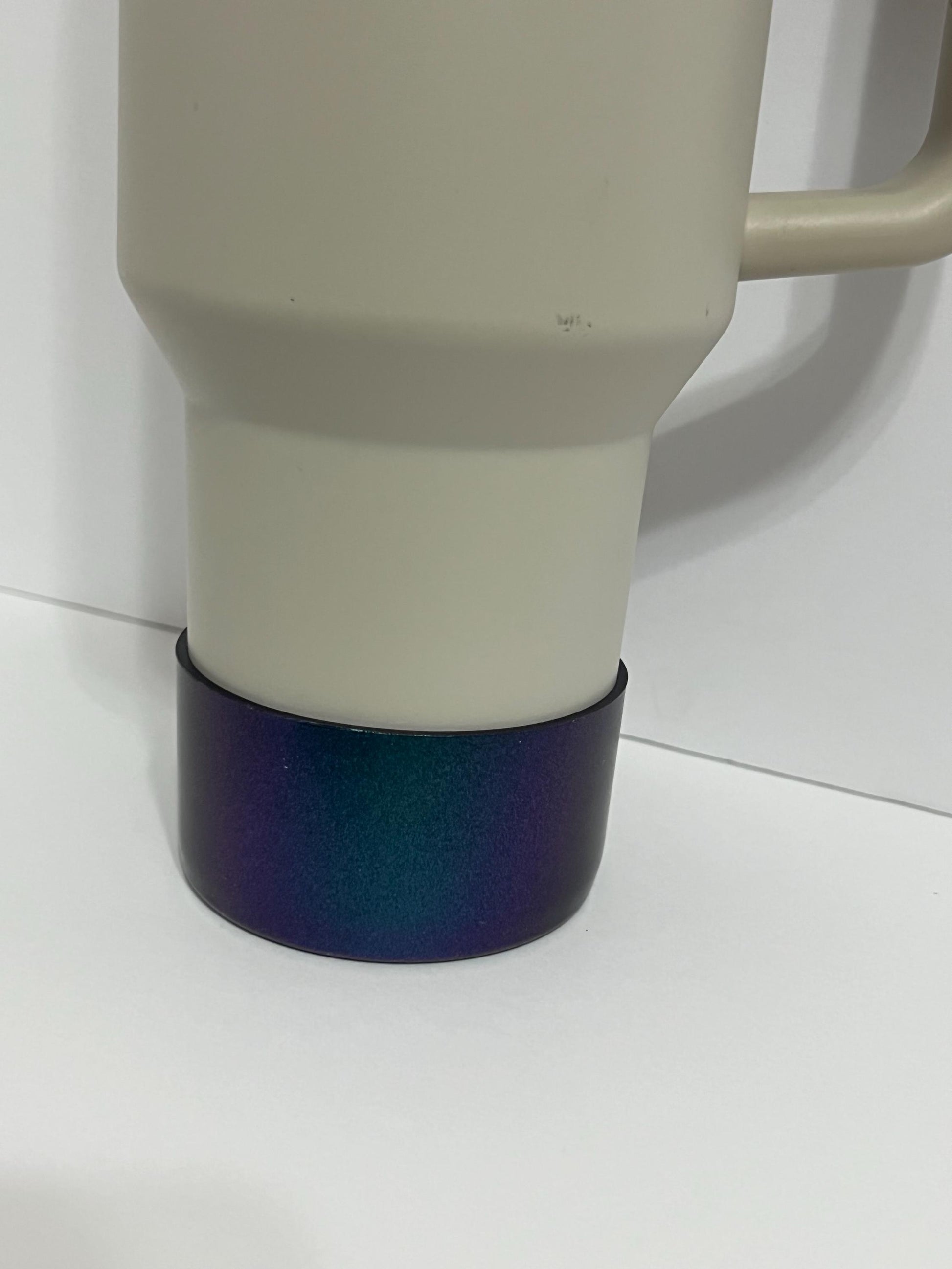 Teal and purple chameleon silicone tumbler sleeve