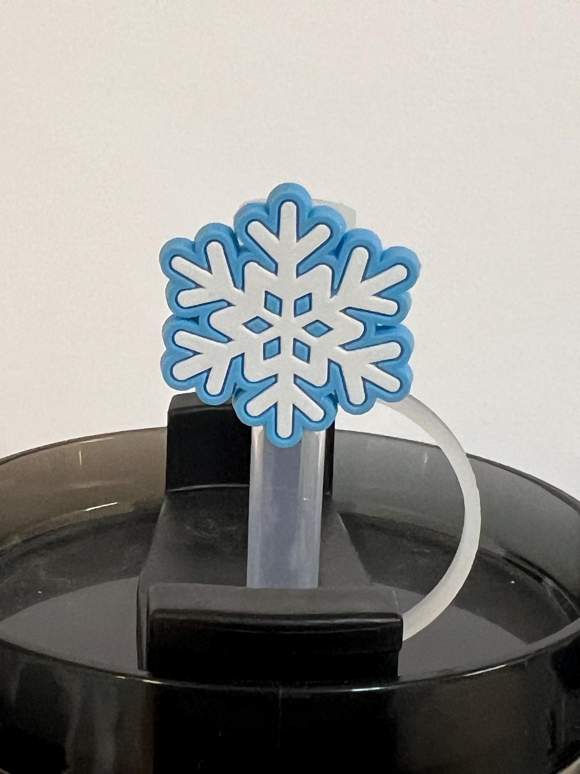 Snowflake straw topper (10mm)