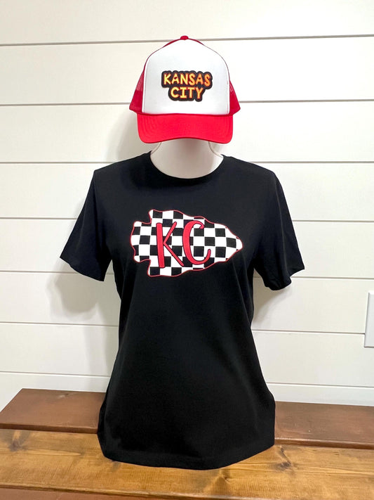 Kansas City Checkered Arrowhead T-Shirt