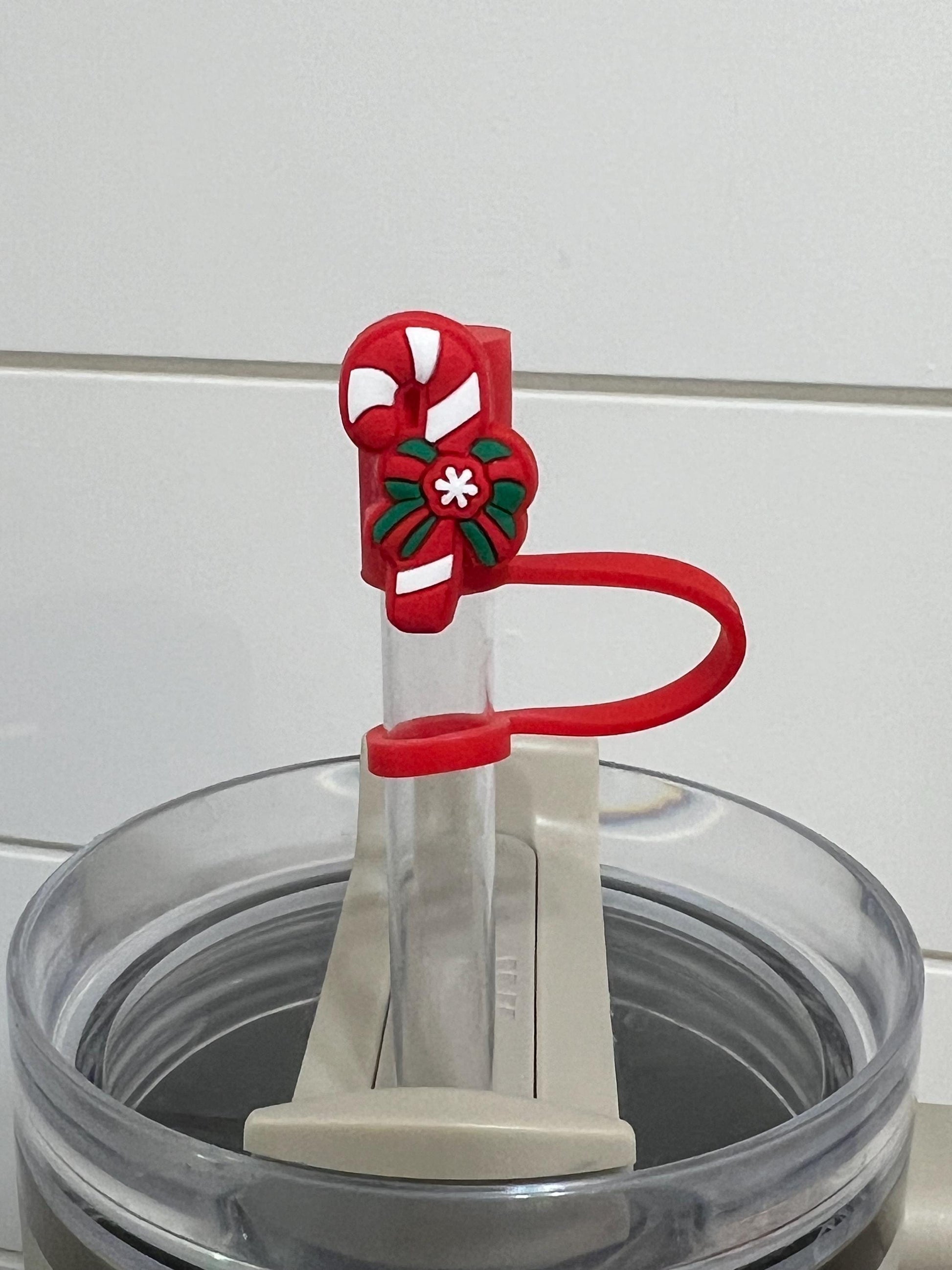 Candy Cane straw topper (10mm)