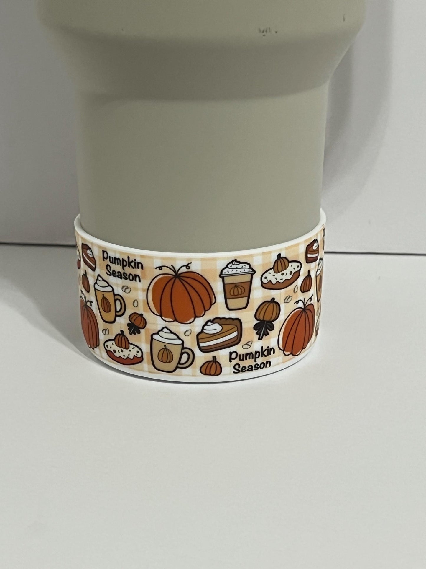 Pumpkin season silicone tumbler sleeve