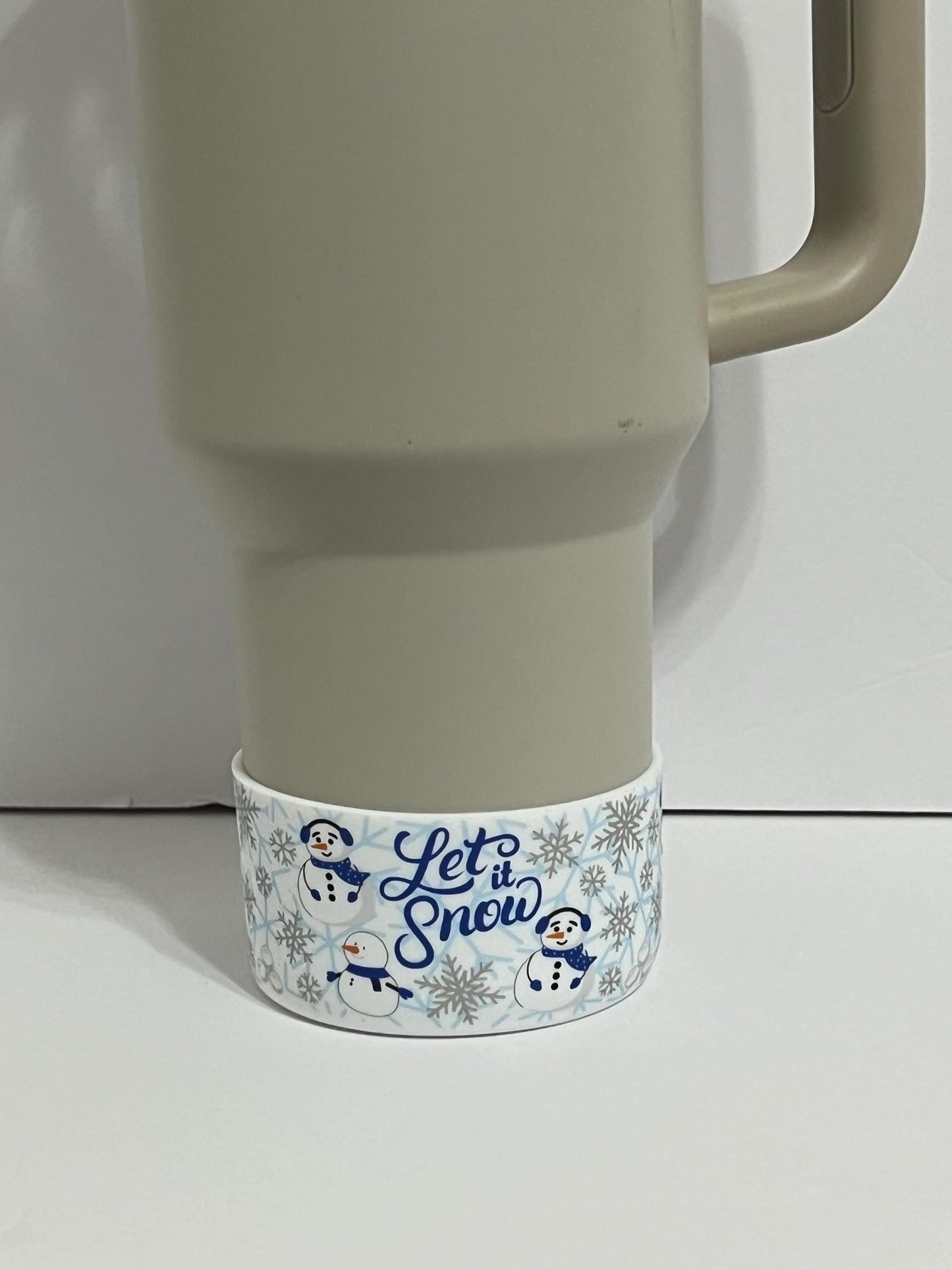 Snowman silicone tumbler sleeve