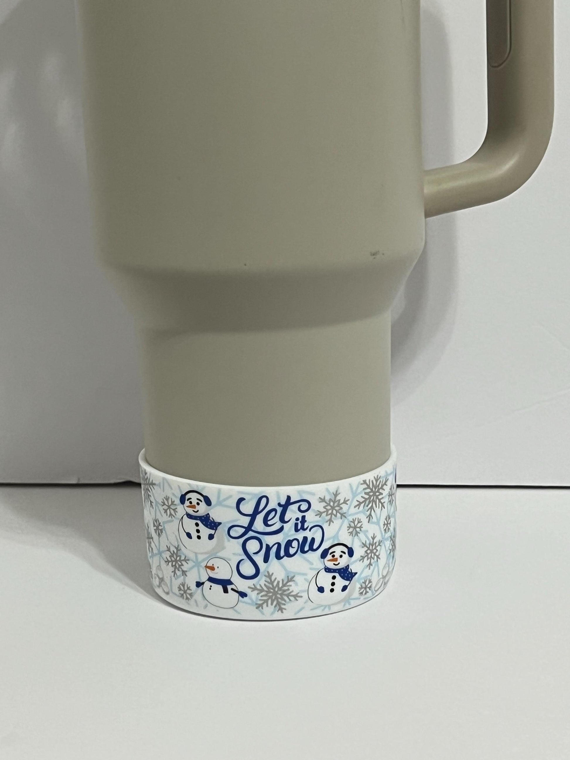 Snowman silicone tumbler sleeve