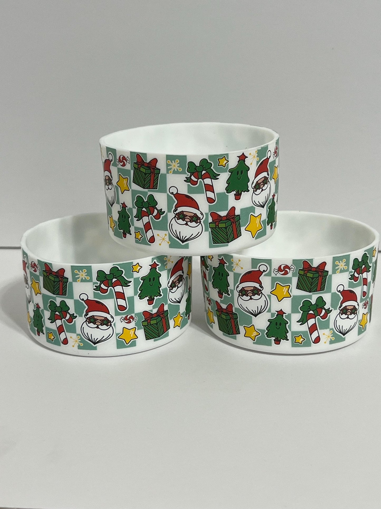 Christmas silicone tumbler sleeve