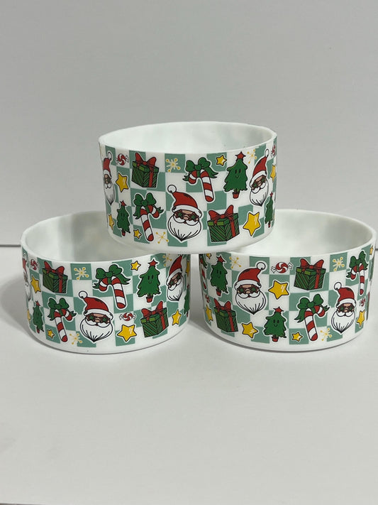 Christmas silicone tumbler sleeve