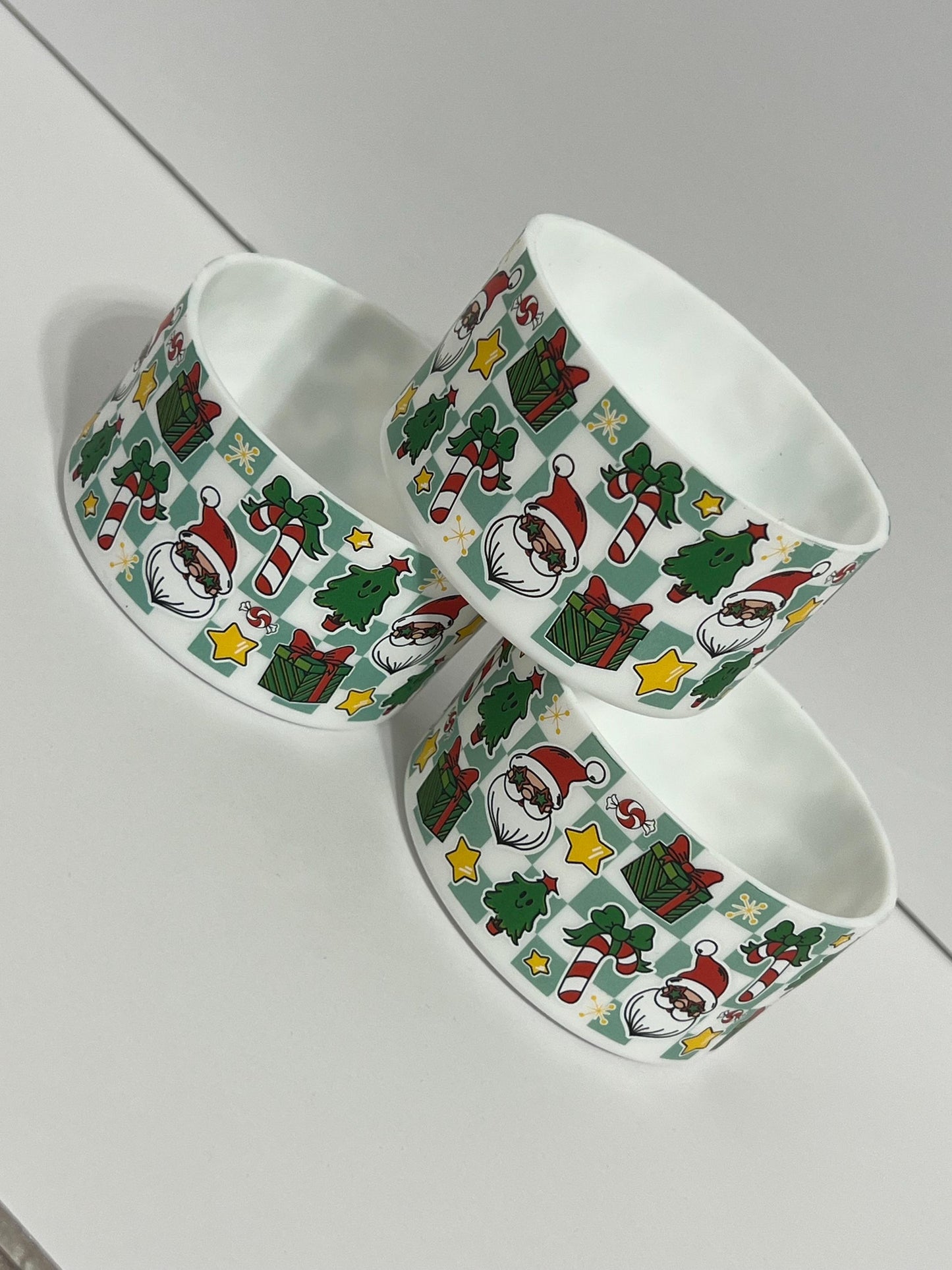 Christmas silicone tumbler sleeve
