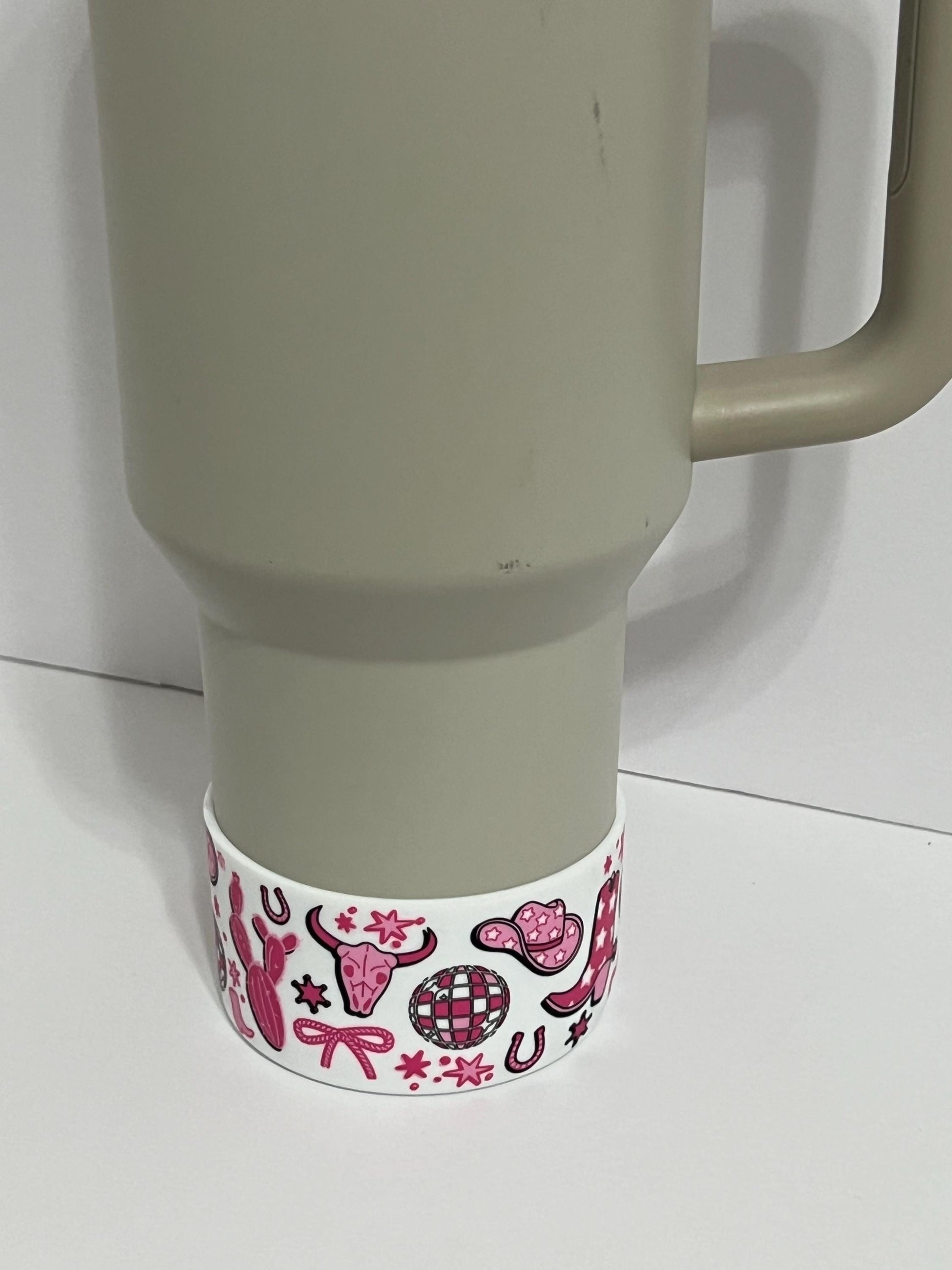 Disco cowgirl silicone tumbler sleeve
