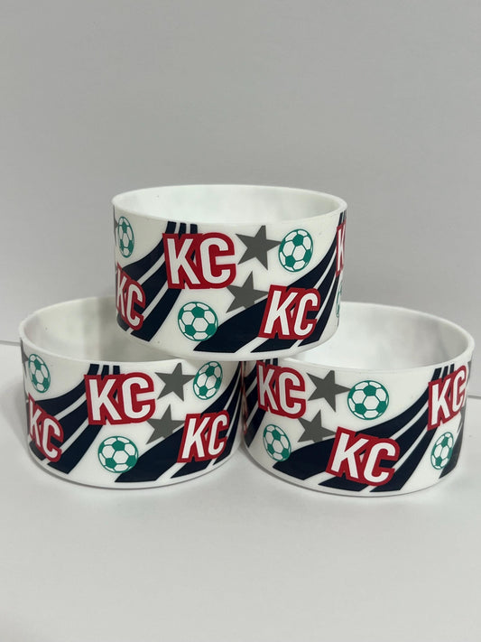 Kansas City womens soccer silicone tumbler sleeve