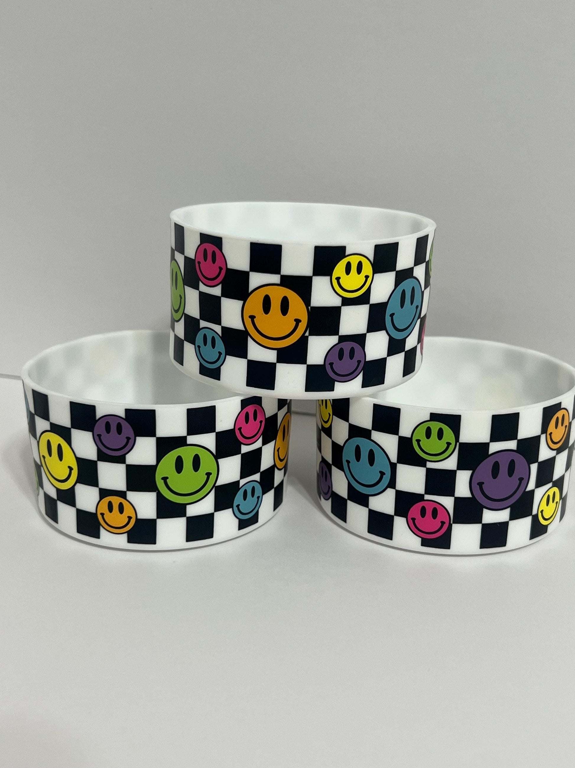 Retro Happy silicone tumbler sleeve
