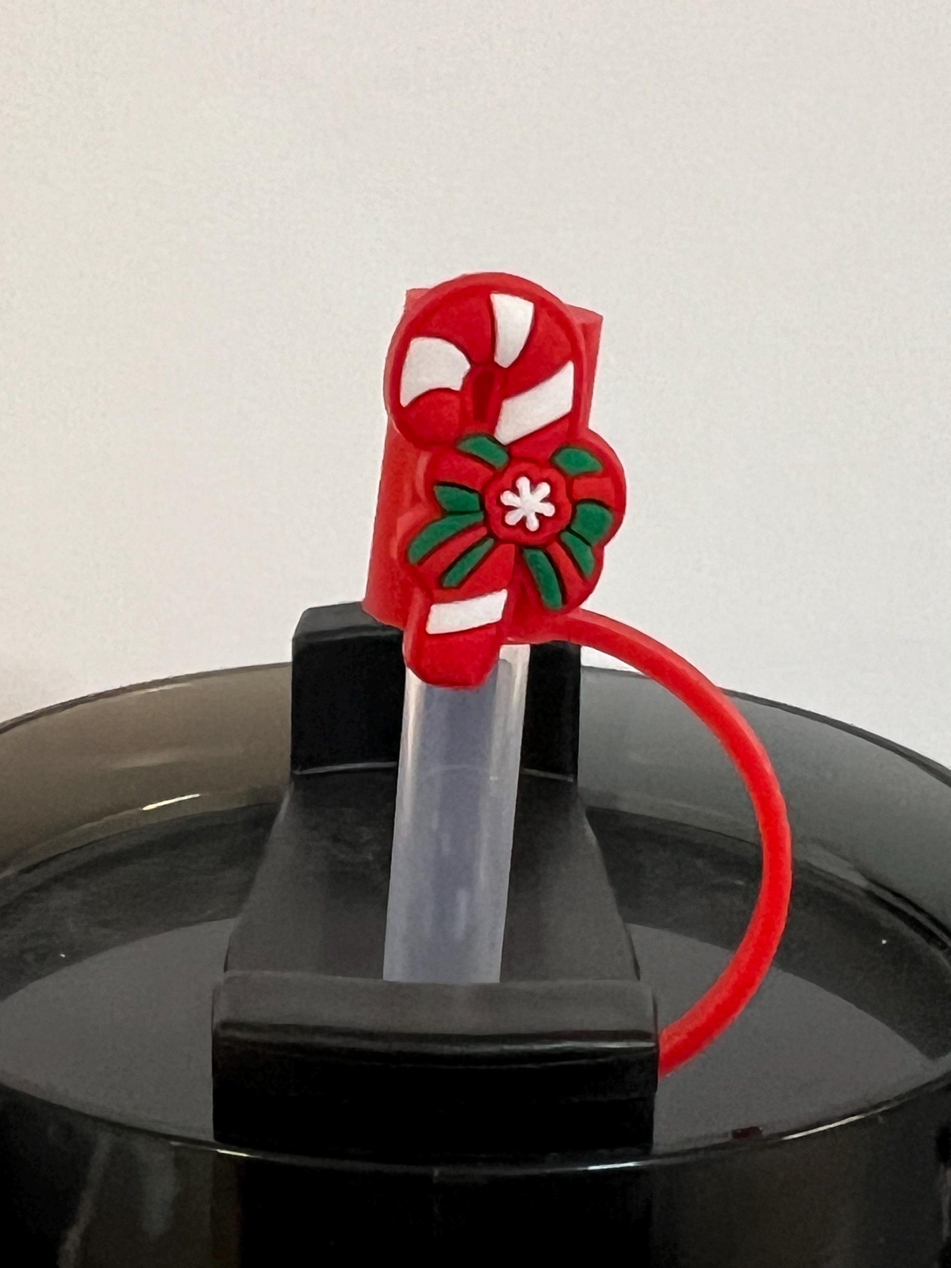 Candy Cane straw topper (10mm)