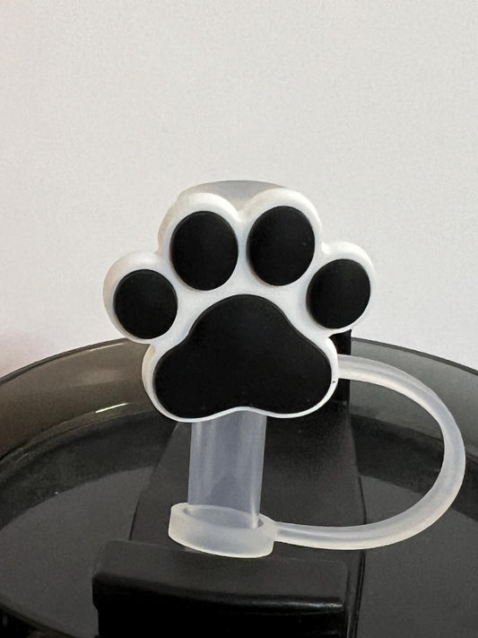Paw print straw topper (10mm)