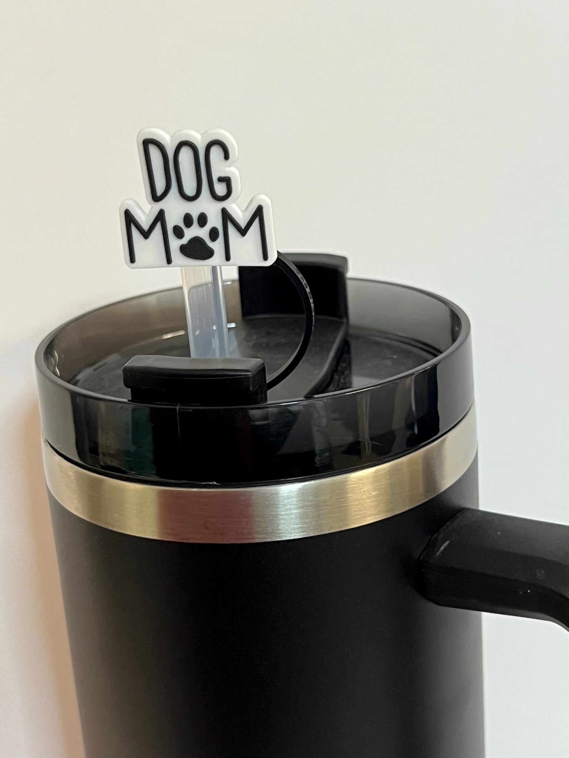 Dog mom straw topper (10mm)
