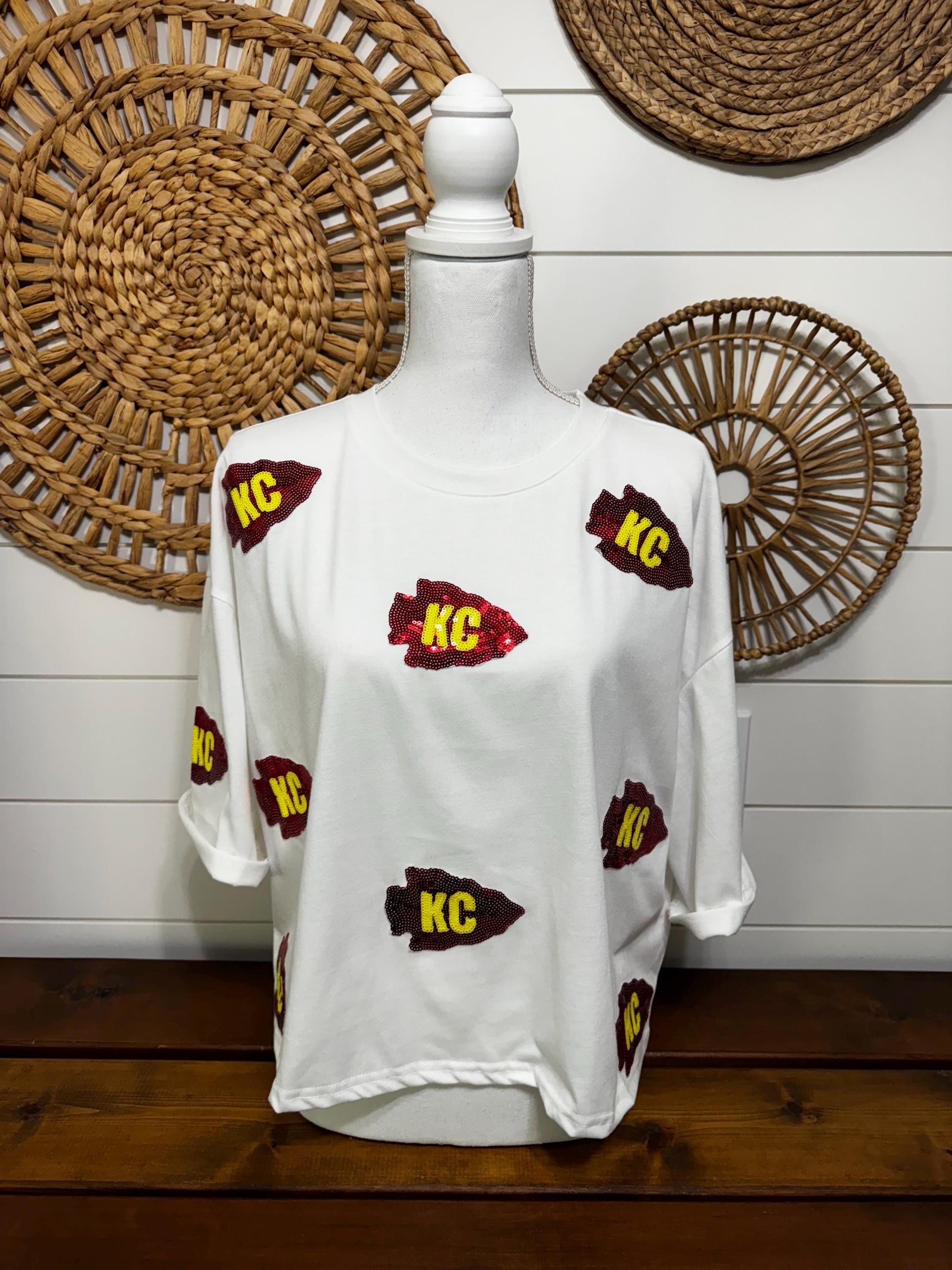 Kansas City Sequin Arrowhead T-Shirt