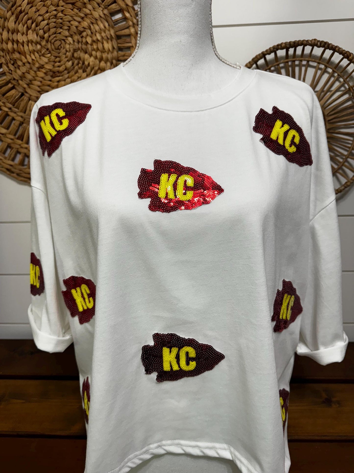 Kansas City Sequin Arrowhead T-Shirt