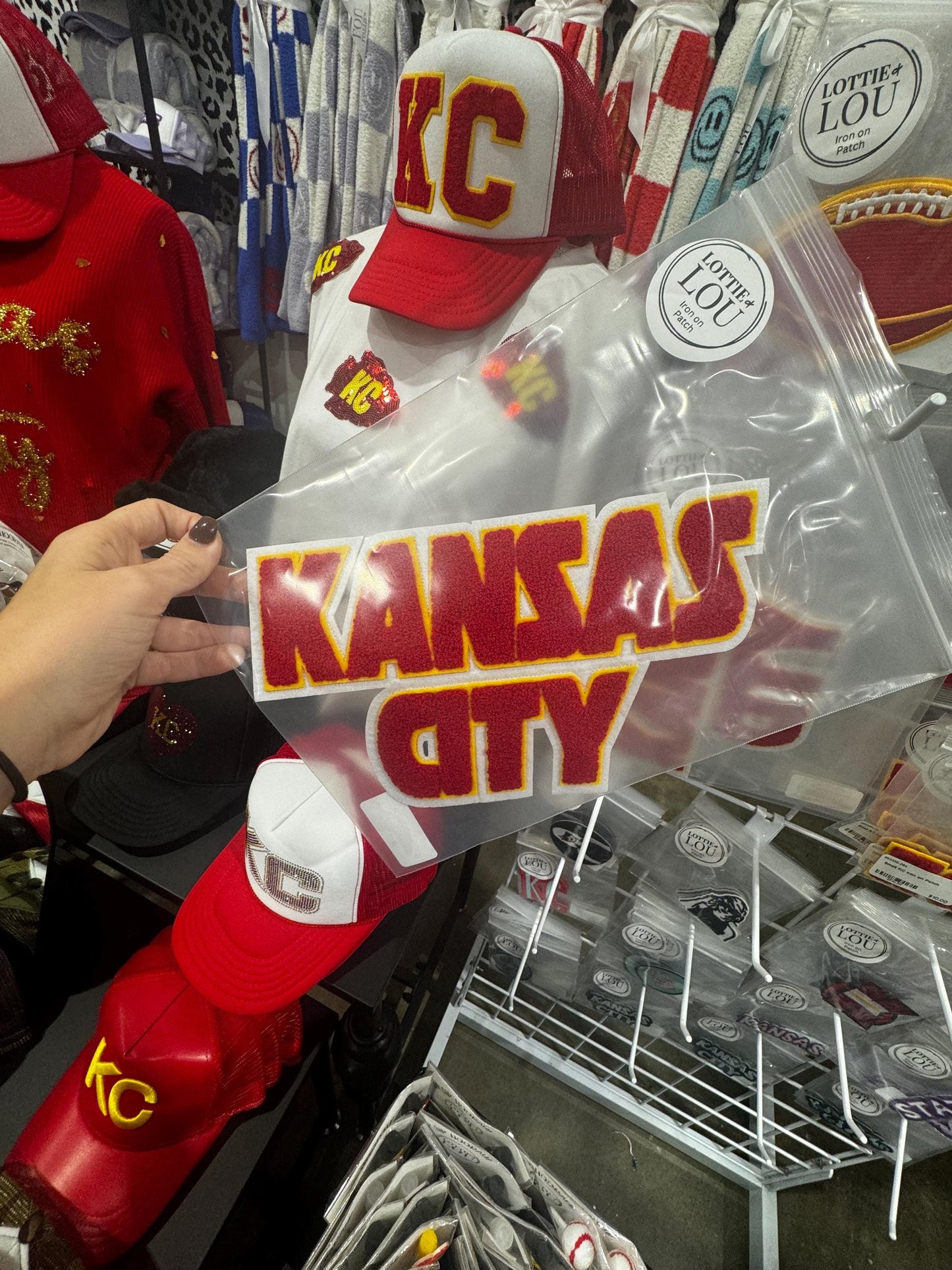 Large Kansas City Patch, KC Patch, Hat Patch, Jacket Patch, Iron On Patch