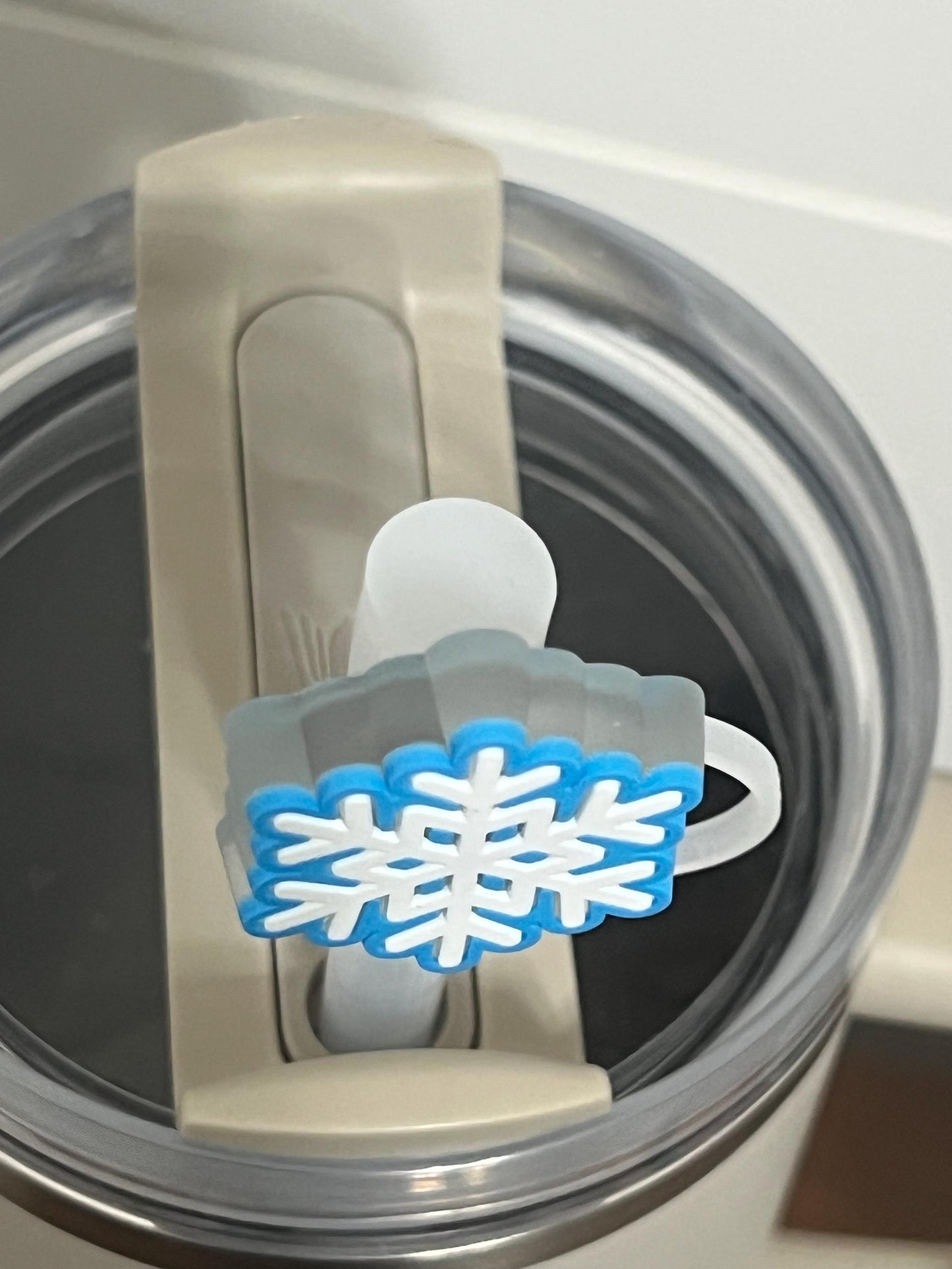 Snowflake LED straw topper (10mm)