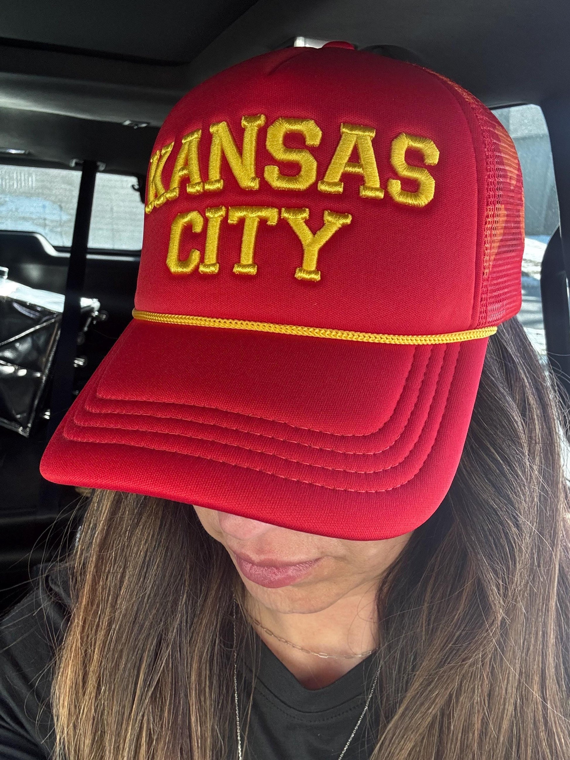 Kansas City Hat, Trucker Hat, Kansas City Football Hat