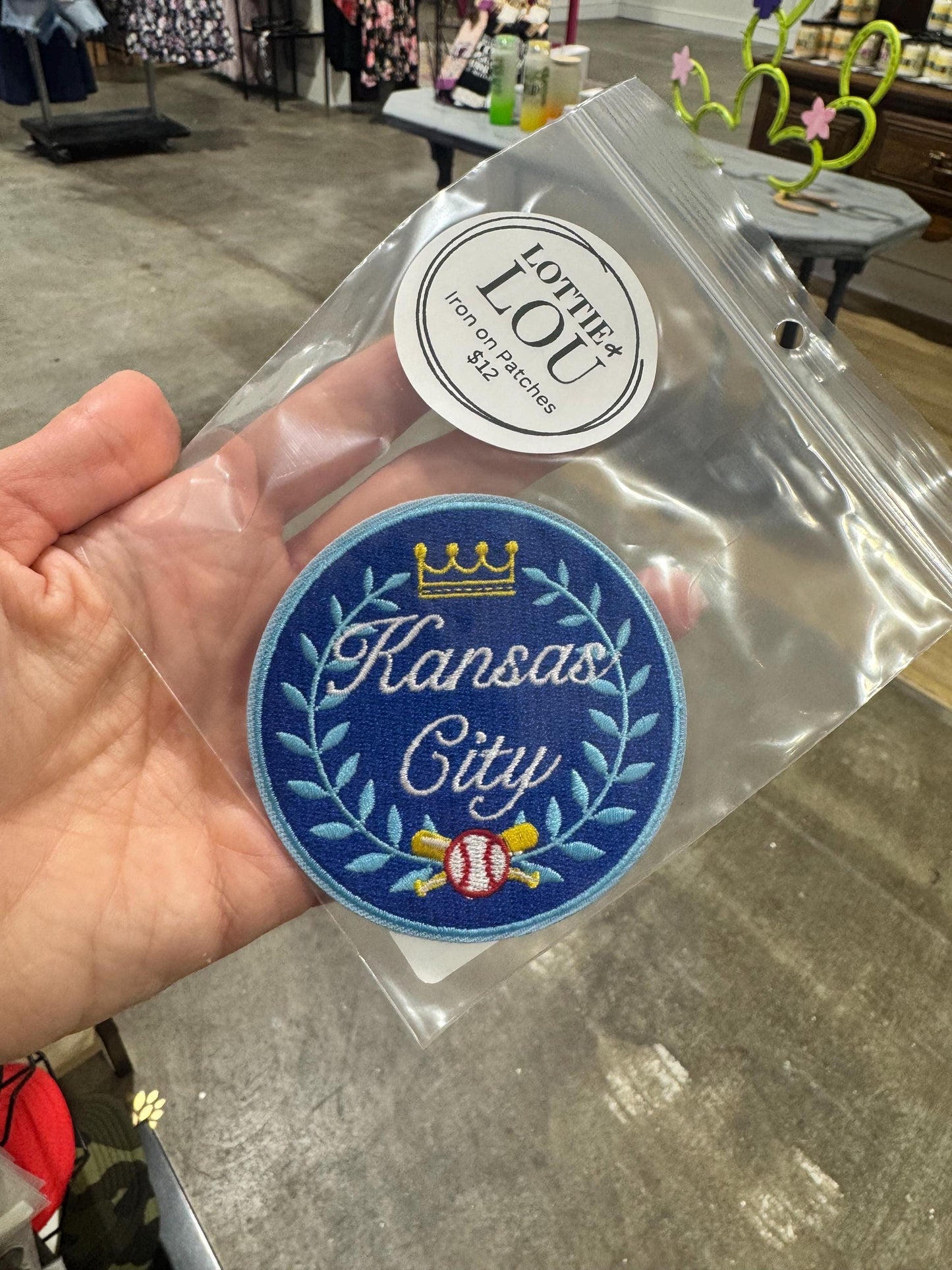 Kansas City Patch, KC Patch, Hat Patch, Jacket Patch, Iron On Patch