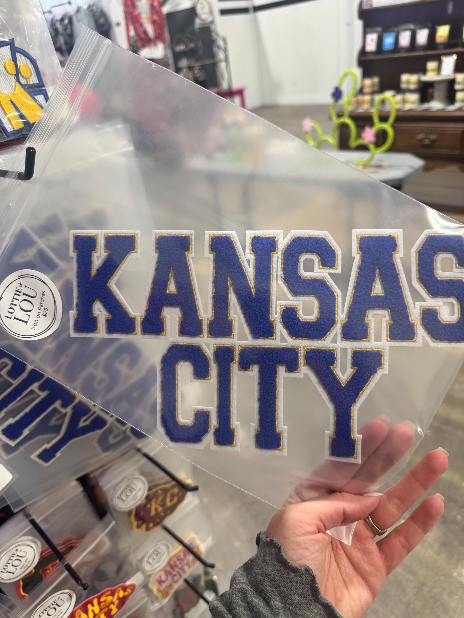 Large Kansas City Patch, KC Patch, Hat Patch, Jacket Patch, Iron On Patch