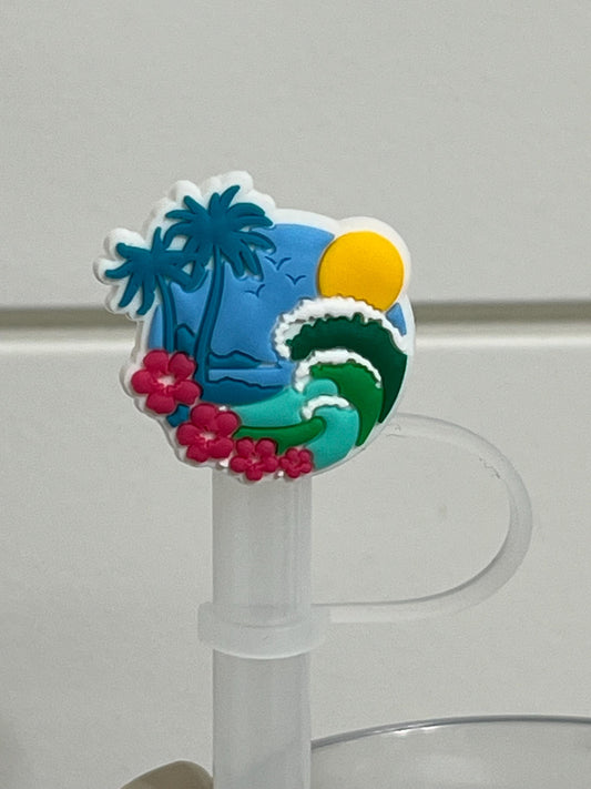 Paradise vibes straw topper (10mm)