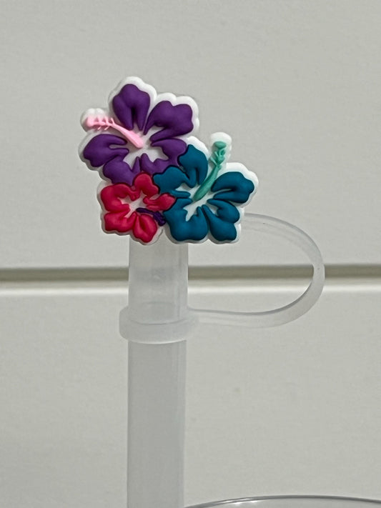 Tropical flower straw topper (10mm)
