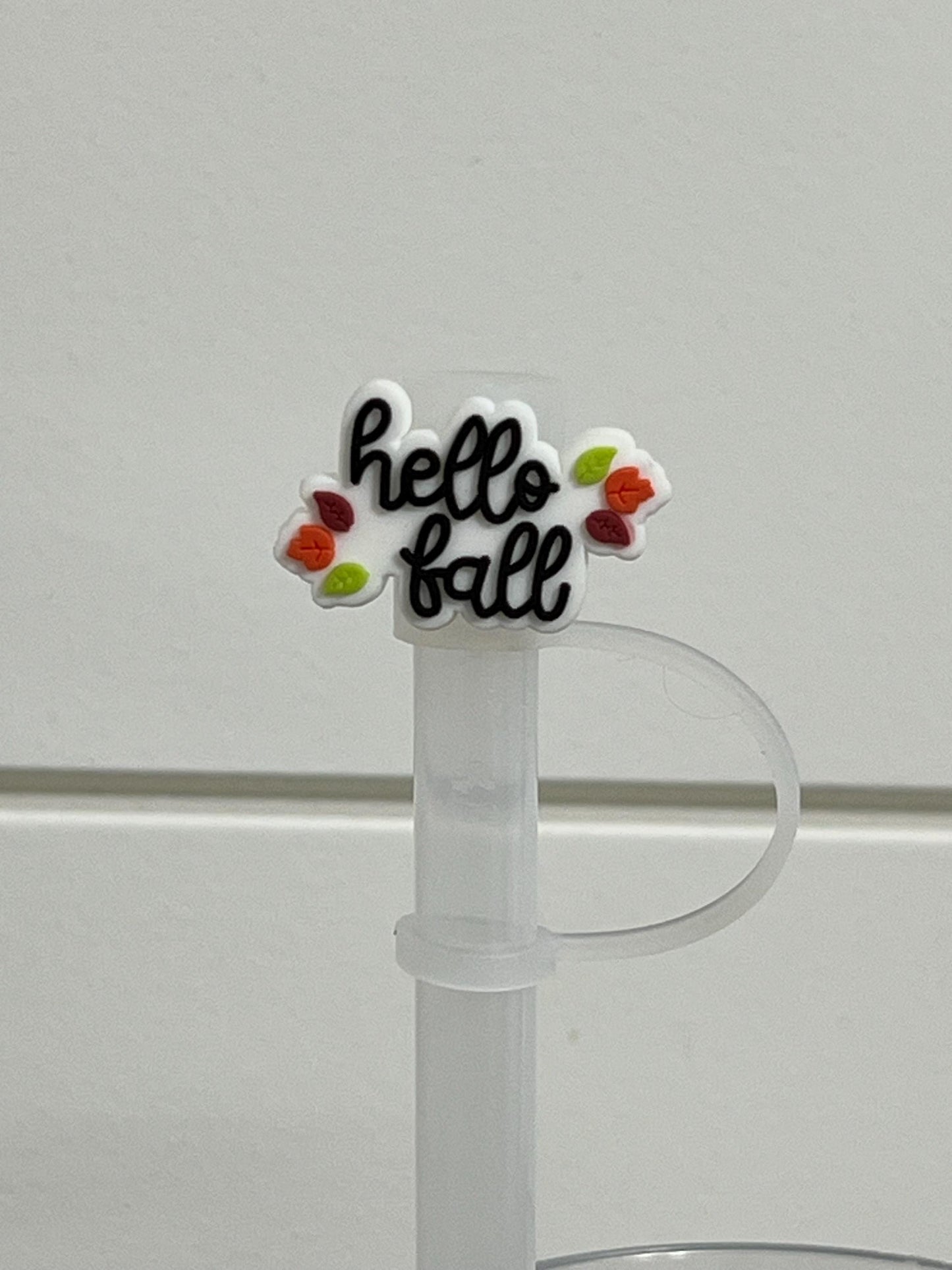 Hello fall straw topper (10mm)