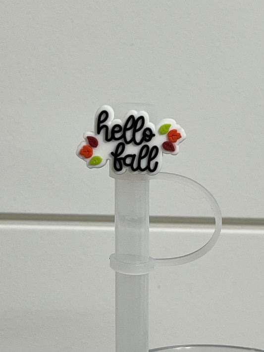 Hello fall straw topper (10mm)