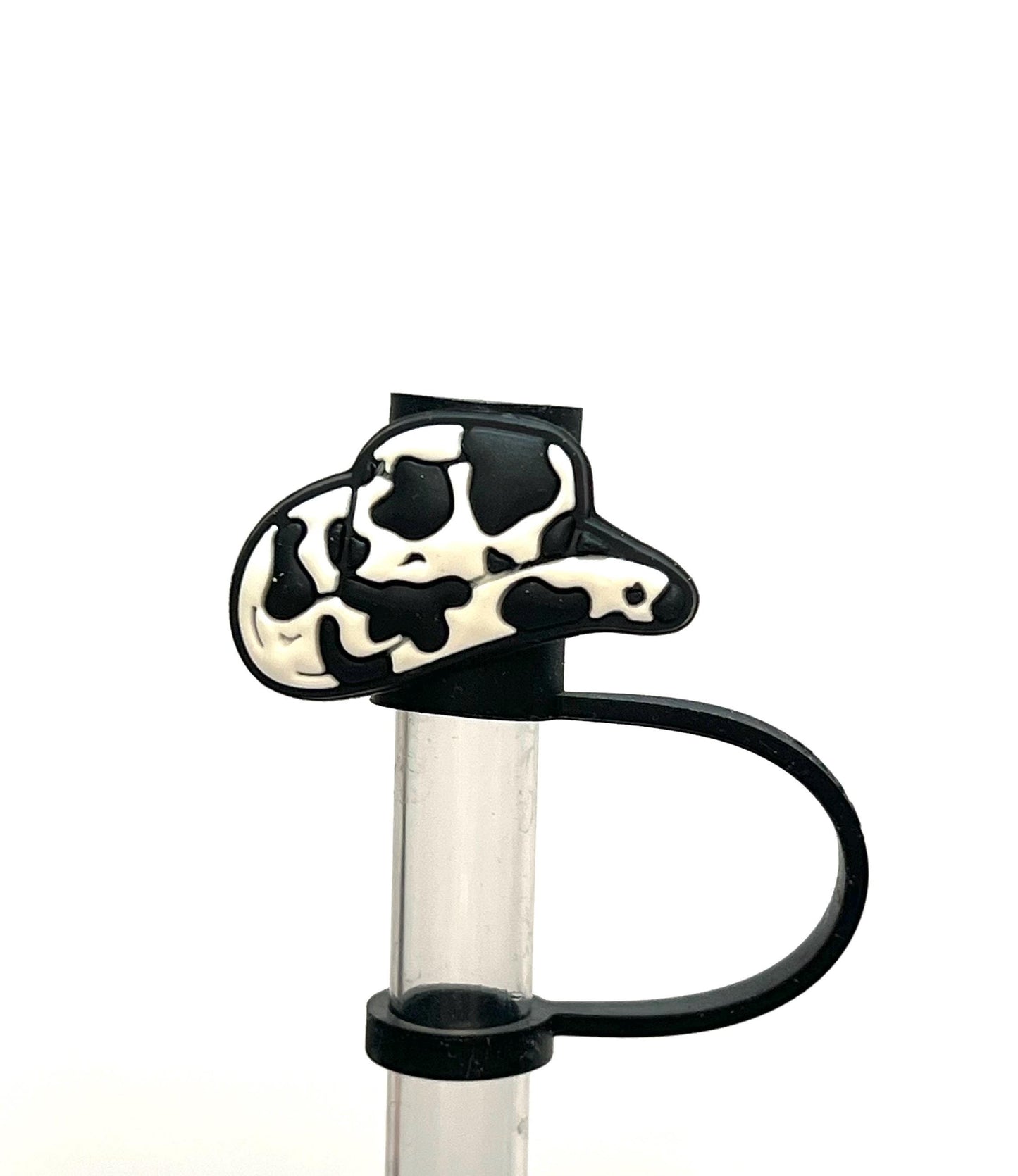 Cow print cowboy hat straw topper (10mm)