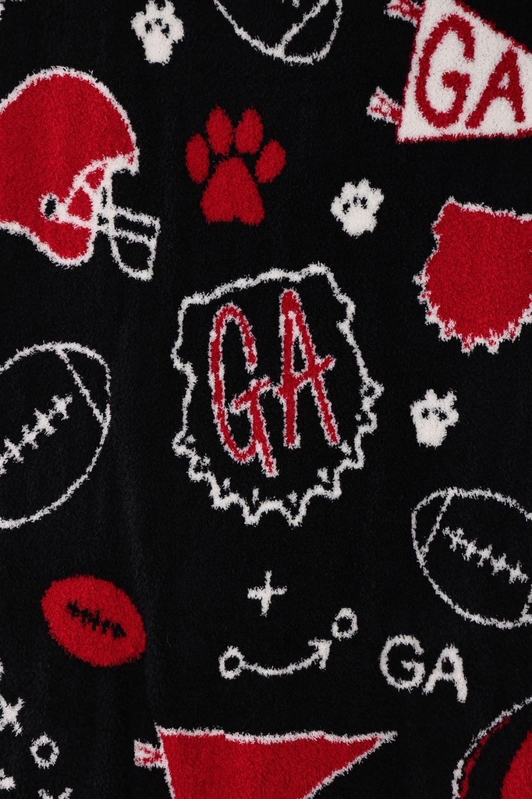 PRE-ORDER!!! New!! Georgia Blanket, 100% Polyester Microfiber, Game Day Blanket