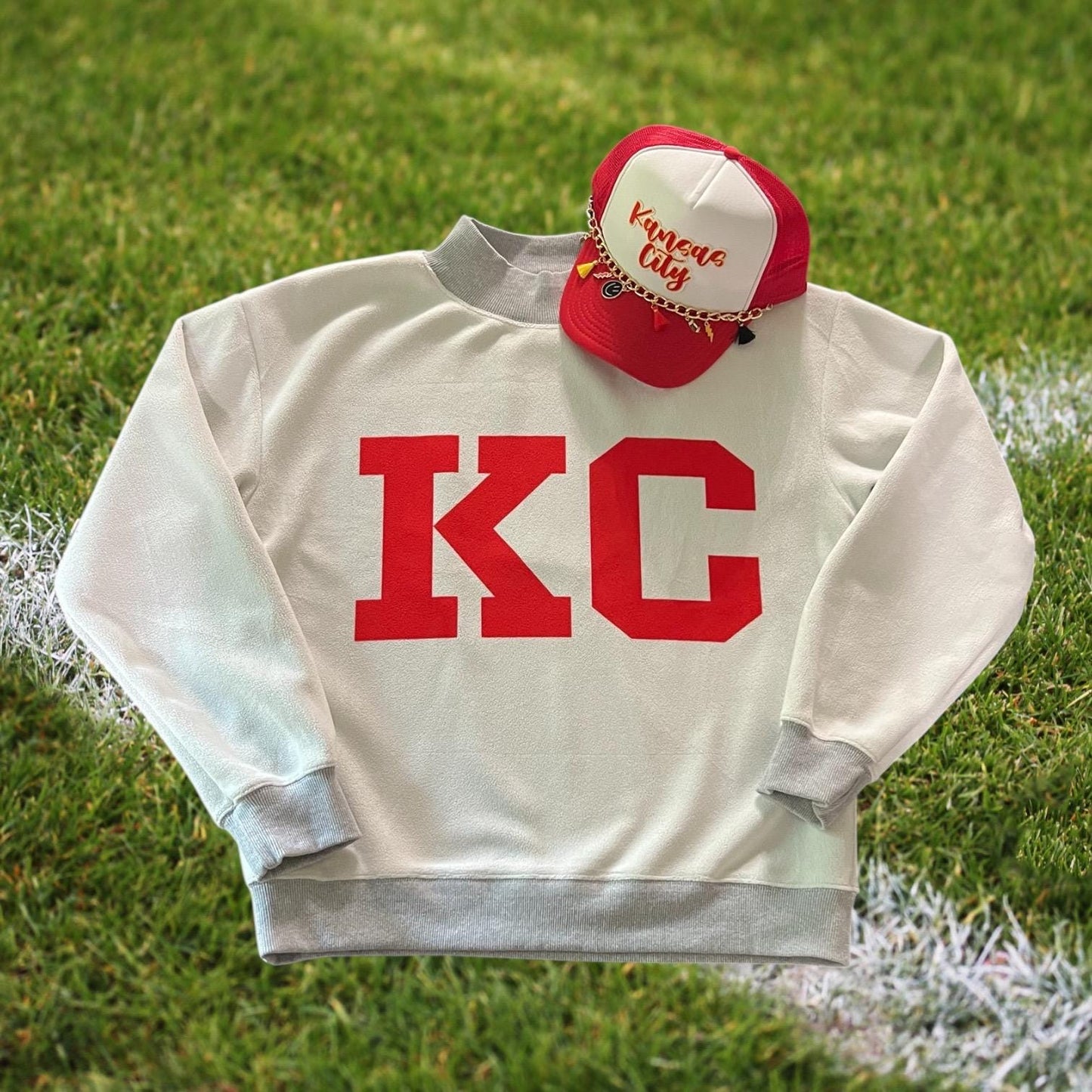 Reversible Kansas City Sweatshirt , Kansas City Football Sweatshirt, LC Sweatshirt
