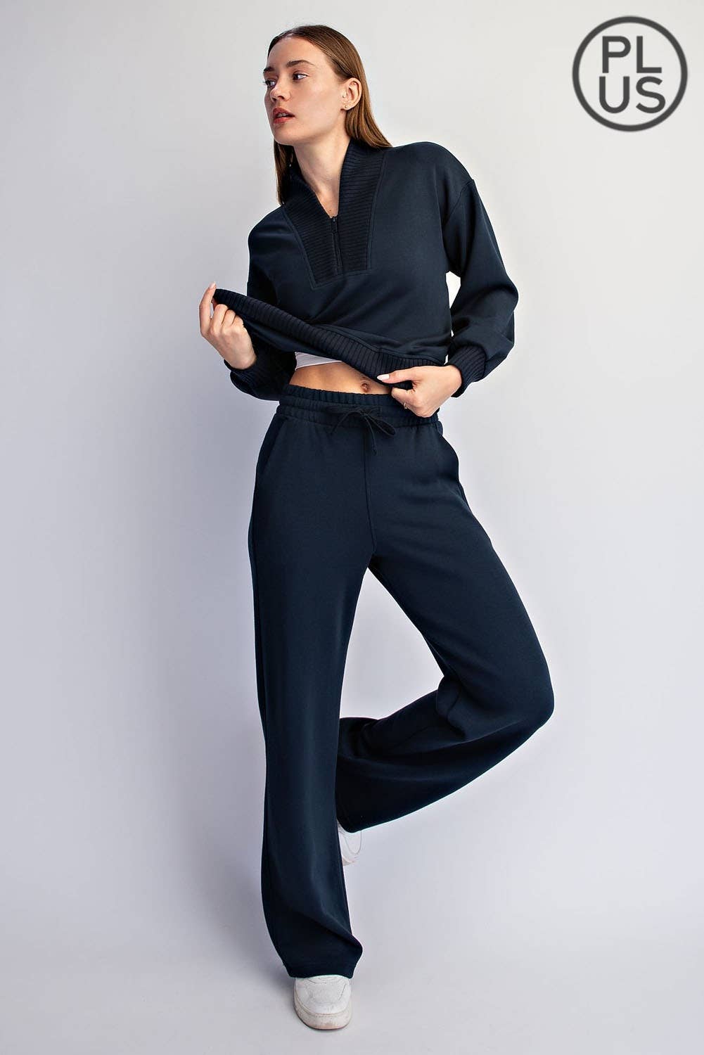 PLUS SIZE MODAL SCUBA STRAIGHT PANT
