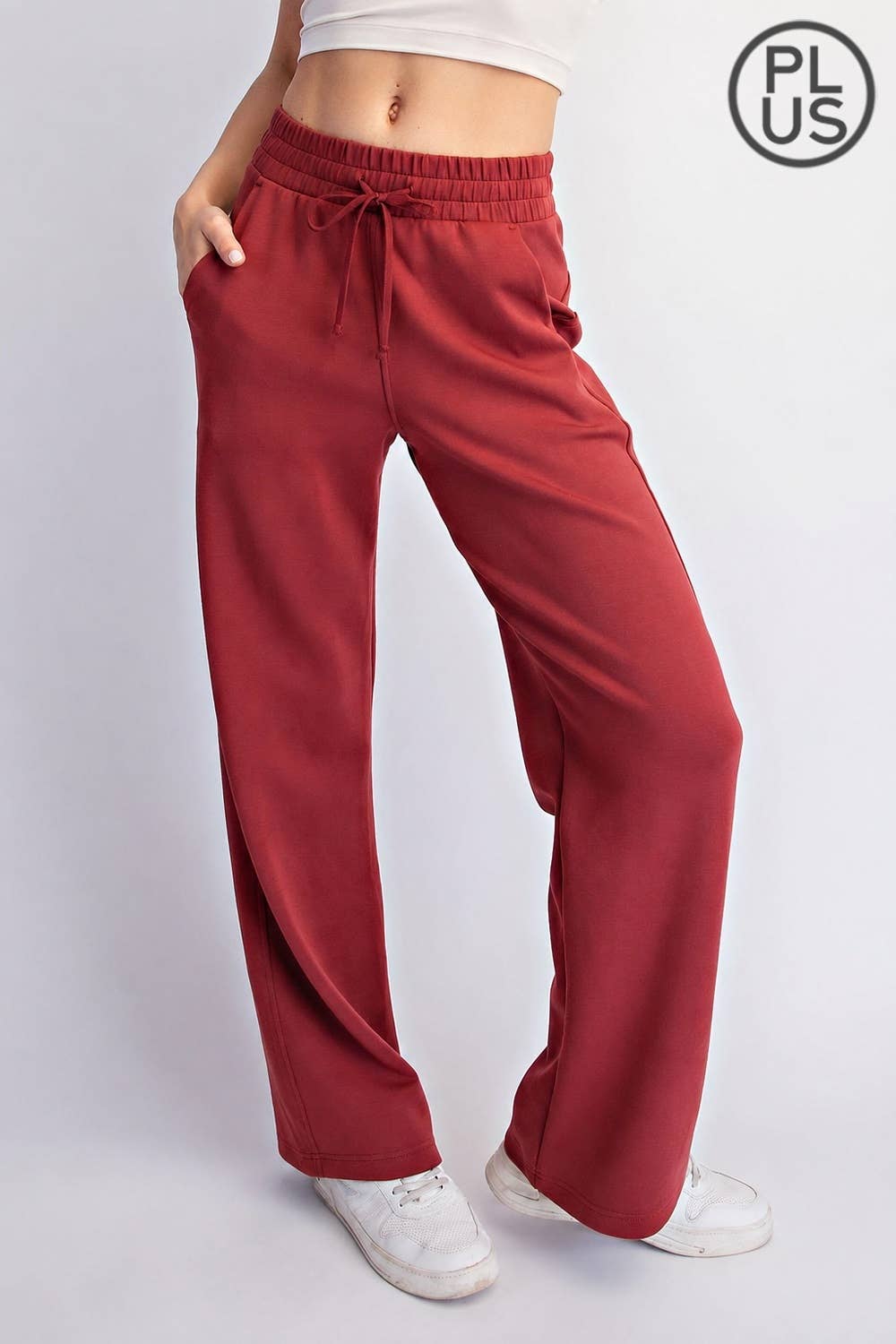 PLUS SIZE MODAL SCUBA STRAIGHT PANT