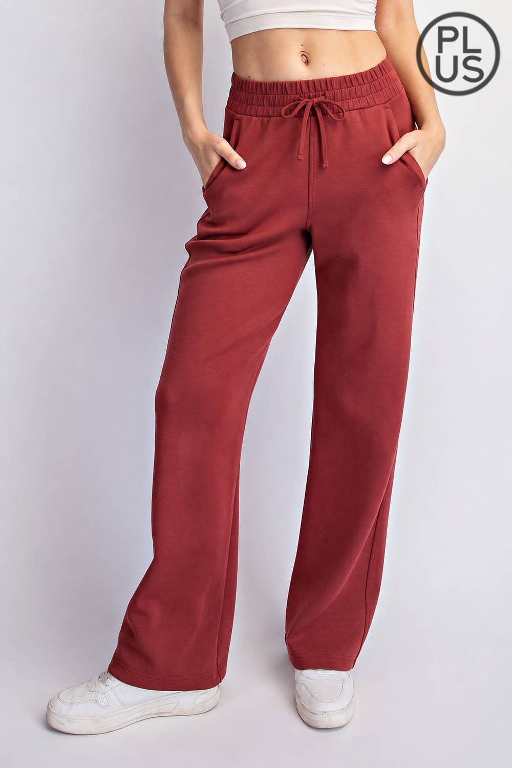 PLUS SIZE MODAL SCUBA STRAIGHT PANT