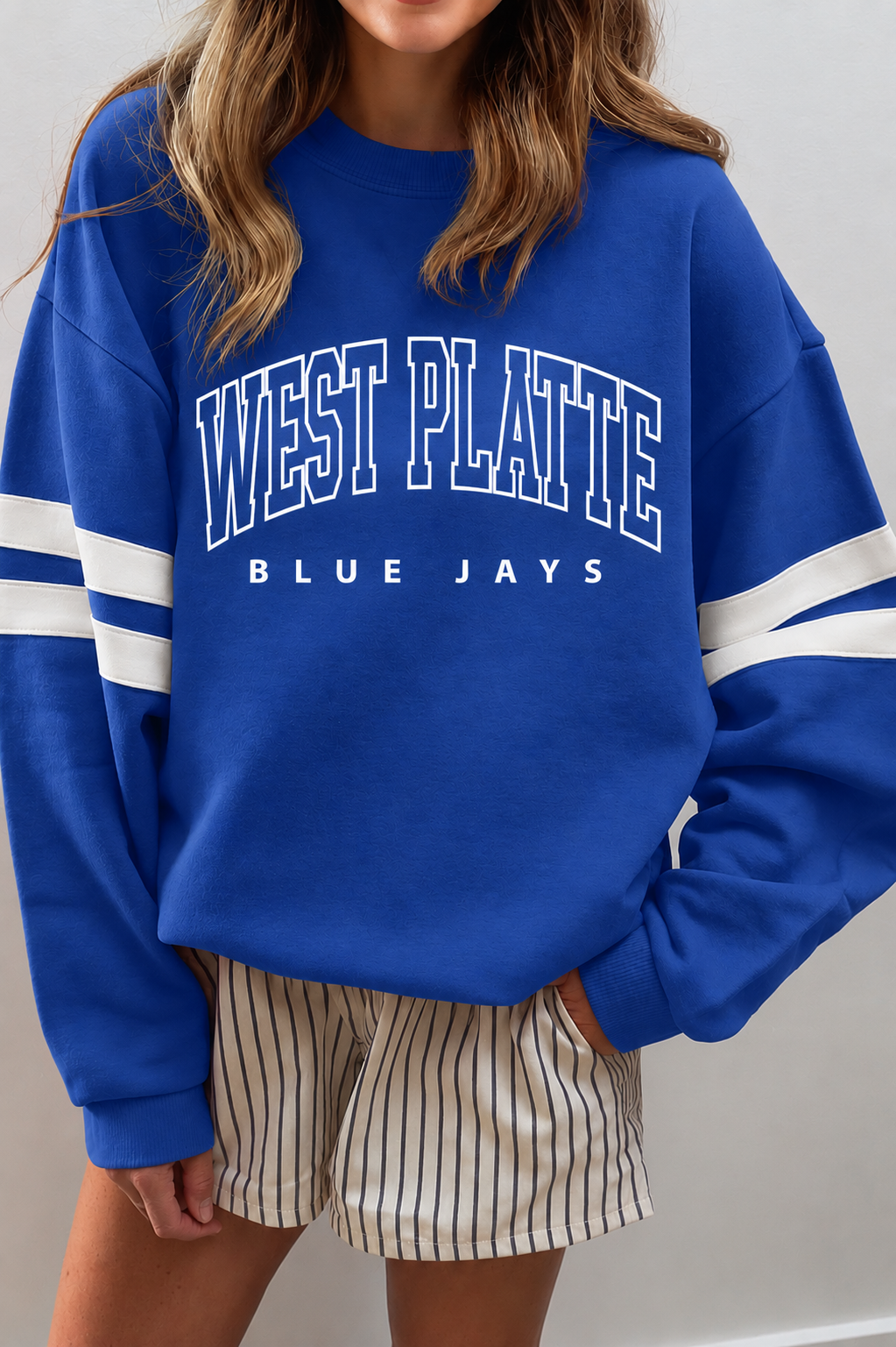 ***Pre-Order*** West Platte Long Sleeve Stripe in Blue