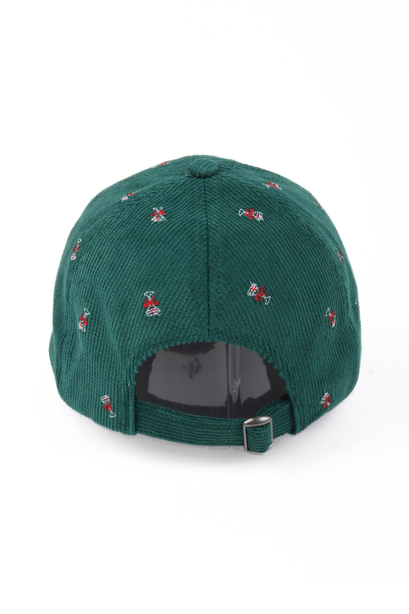CHRISTMAS HOLIDAY MARTINI All Over Corduroy Baseball Cap